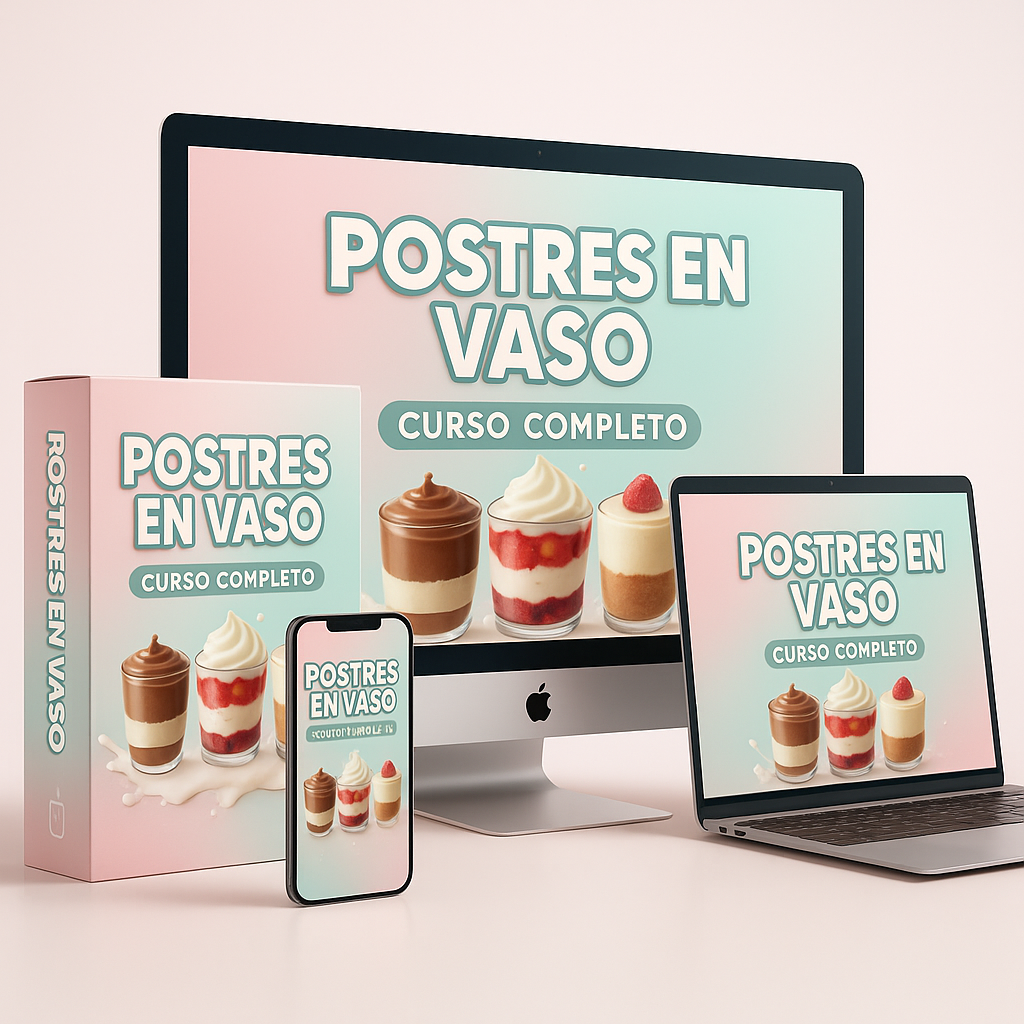 La Fórmula del Postre – Curso de Postres en Vaso (Videos + 7 Bonus de regalo)